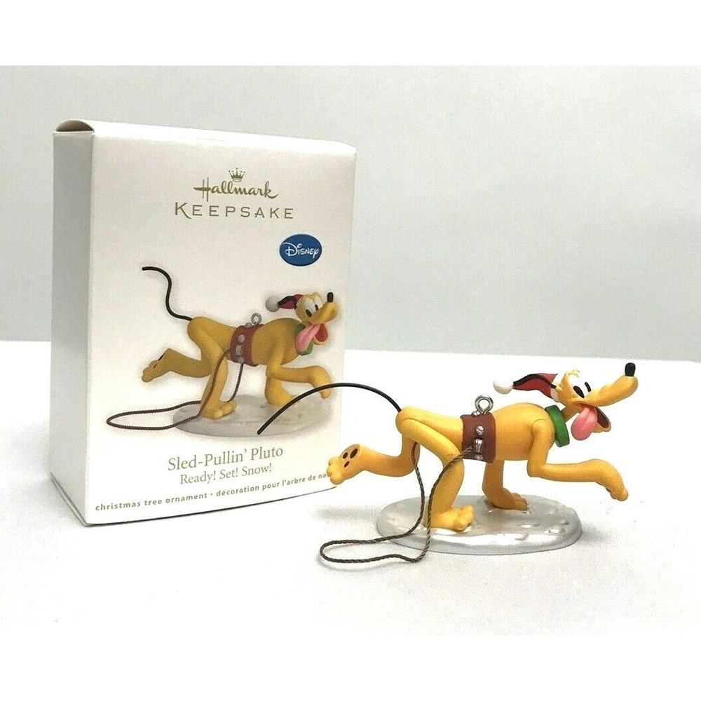 New Hallmark 2012 Disney Sled Pullin Pluto Ready Set Snow‎ Collectible Ornament
